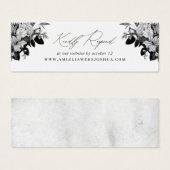 Industriële Chique Bloemen Bruiloft Website RSVP W Mini Visitekaartjes (Voorkant /achterkant)
