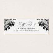 Industriële Chique Bloemen Bruiloft Website RSVP W Mini Visitekaartjes (Voorkant)