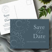 Industriële chique bruiloft Save the date Briefkaart