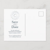 Industriële chique bruiloft Save the date Briefkaart (Achterkant)