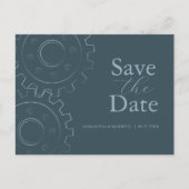 Industriële chique bruiloft Save the date Briefkaart (Voorkant)