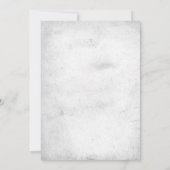 Industriële chique elegante bloemenbruiloft kaart (Achterkant)