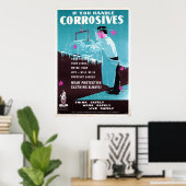  Industriële Corrosives Safety Australië Poster (Thuiskantoor)