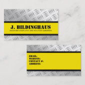 Industriële diamantplaten en staal visitekaartje (Voorkant / Achterkant)