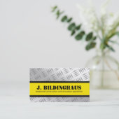 Industriële diamantplaten en staal visitekaartje (Staand voorkant)