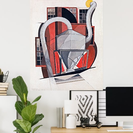 Industriële elegantie: High-res Charles Demuth Poster (Thuiskantoor)