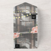 Industriële Elegantie Moderne Chique Bruiloft All In One Uitnodiging (Buitenkant)