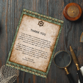 Industriële Elegantie Steampunk Bruiloft Bedankkaart
