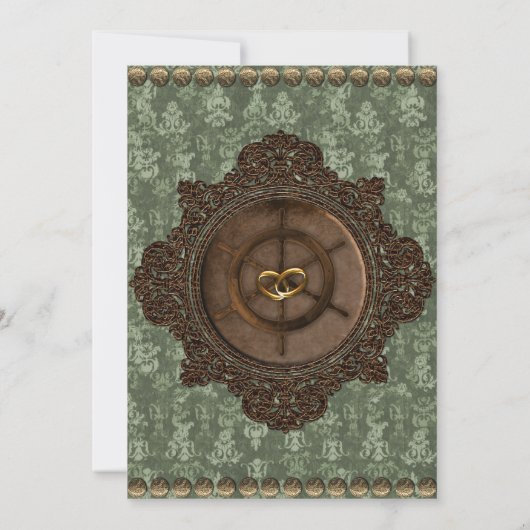 Industriële Elegantie Steampunk Bruiloft Bedankkaart (Achterkant)