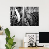 Industriële foto - Gold Dredge Gear Train Poster (Thuiskantoor)
