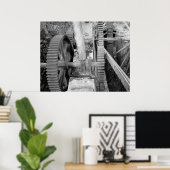 Industriële foto - Grist Mill Transmission Gear Poster (Thuiskantoor)