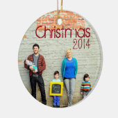 Industriële foto kerst ornament met datum (Links)