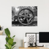 Industriële foto - oliepompleidingen - reductietan poster (Thuiskantoor)