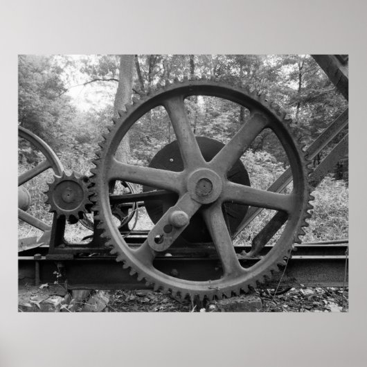 Industriële foto - oliepompleidingen - reductietan poster (Voorkant)