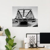 Industriële foto - Railroad Bridge Poster (Thuiskantoor)
