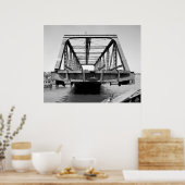 Industriële foto - Railroad Bridge Poster (Keuken)