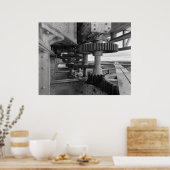 Industriële foto - Railroad Bridge - Turning Gear Poster (Keuken)