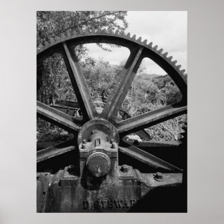 Industriële foto — Rum Distillery Bearing and Gear Poster