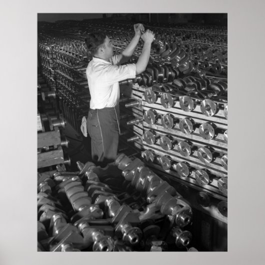 Industriële foto's - Halfbaankruising WW2 Poster (Voorkant)