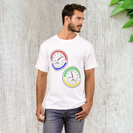 Industriële gasdruk- en temperatuurmeter t-shirt