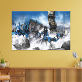 industriële gemakkelijke kunst - sci-fi landschap canvas afdruk (Insitu (Woonkamer))