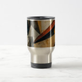 Industriële Geometrie Fusie Abstract Oppervlak Reisbeker (Center)