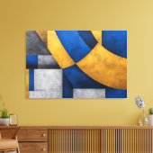 Industriële Geometrisch Canvas Afdruk (Insitu (Woonkamer))