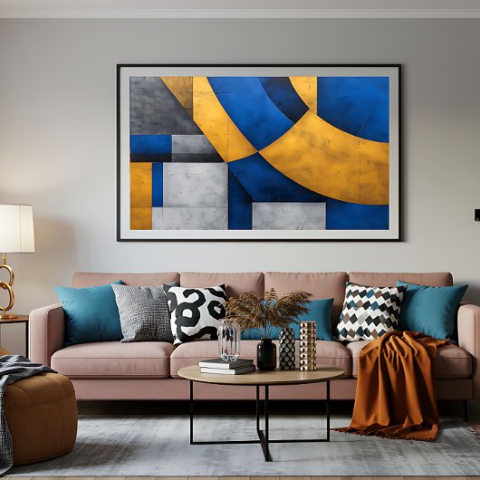 Industriële Geometrisch Canvas Afdruk