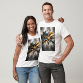 Industriële Geometrische Abstracte Metaal T-shirt (Unisex)