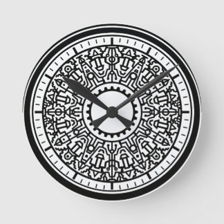 Industriële geometrische embleem wandklok