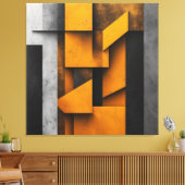 Industriële Geometrische Kunst Canvas Afdruk (Insitu (Woonkamer))