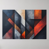 Industriële geometrische kunst poster (Voorkant)