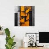 Industriële Geometrische Kunst Poster (Thuiskantoor)