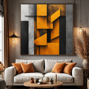 Industriële Geometrische Kunst Poster