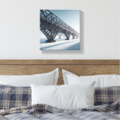 Industriële geometrische roosterarchitectuur canvas afdruk (Insitu (Slaapkamer))
