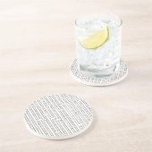 Industriële Grid-Zwart en Wit Modern Minimalist Zandsteen Onderzetter (Zijkant)