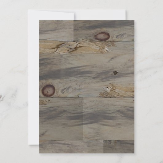 Industriële grijsbruine houten rustieke Save the D Kaart (Achterkant)