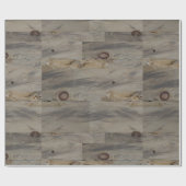 Industriële Grijze Bruine Houten Rustieke Bruiloft Cadeaupapier (Vlak)