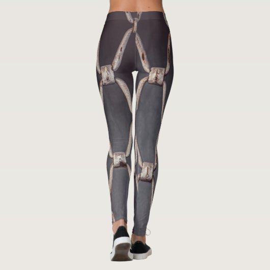 Industriële grijze metaalketting leggings (Achterkant)