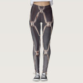 Industriële grijze metaalketting leggings (Voorkant)