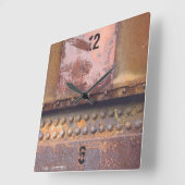 Industriële grunge roest patroon vierkante klok (Hoek)