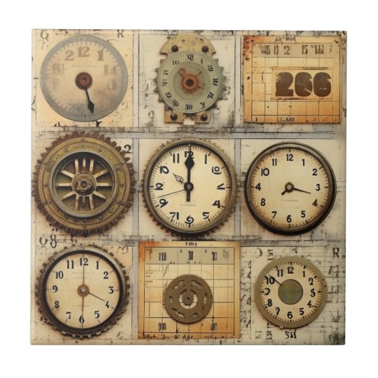 Industriële Grunge Tegel Tegeltje (Voorkant)