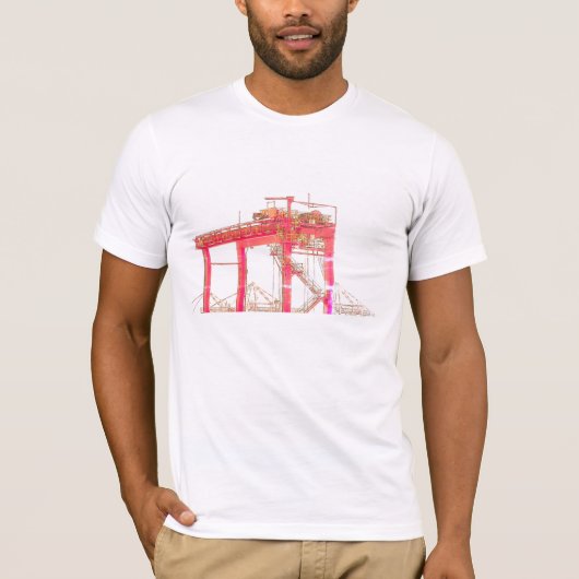 Industriële haven van Harbour Port Dockside Crane T-shirt (Voorkant)