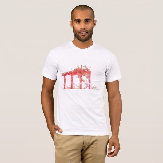 Industriële haven van Harbour Port Dockside Crane T-shirt (Voorkant volledig)
