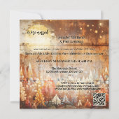 Industriële Herfst Bos Bruiloft Receptie Foto Kaart (Voorkant)