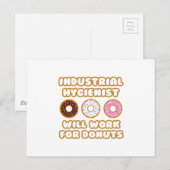 Industriële Hygiëne.. Zal werken voor donuts Briefkaart (Voorkant / Achterkant)