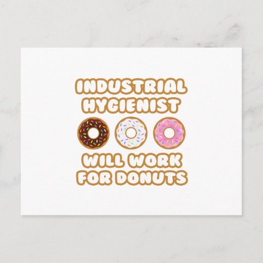 Industriële Hygiëne.. Zal werken voor donuts Briefkaart (Voorkant)