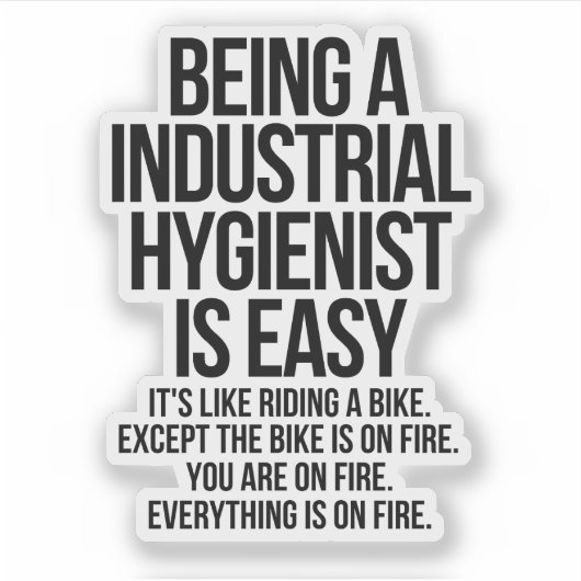 Industriële hygiënist sticker (Voorkant)