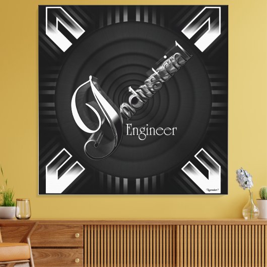 Industriële ingenieur Deco Flare Canvas Afdruk (Insitu (Woonkamer))