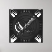 Industriële ingenieur Deco Flare Canvas Afdruk (Voorkant)